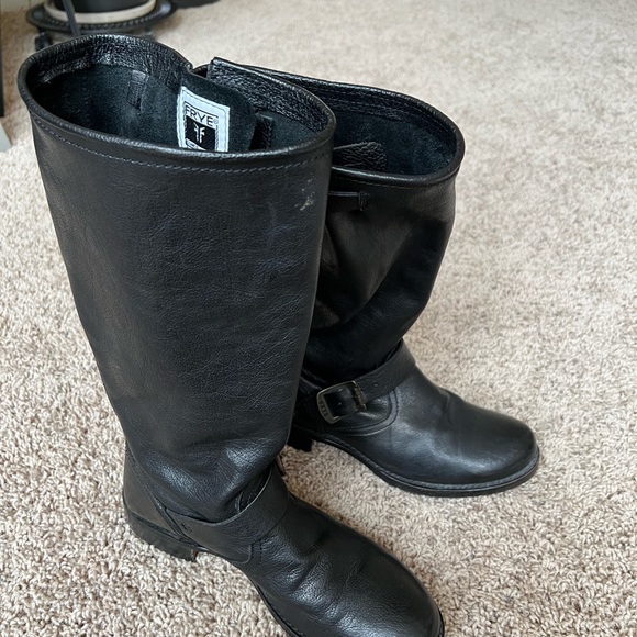 Frye Veronica Slouch leather Boot, 13.75 inch shaft, Black 9.5 - Picture 7 of 9